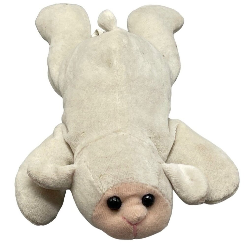 plush stuffed animal lamb white 8.5" ages 3 up READ